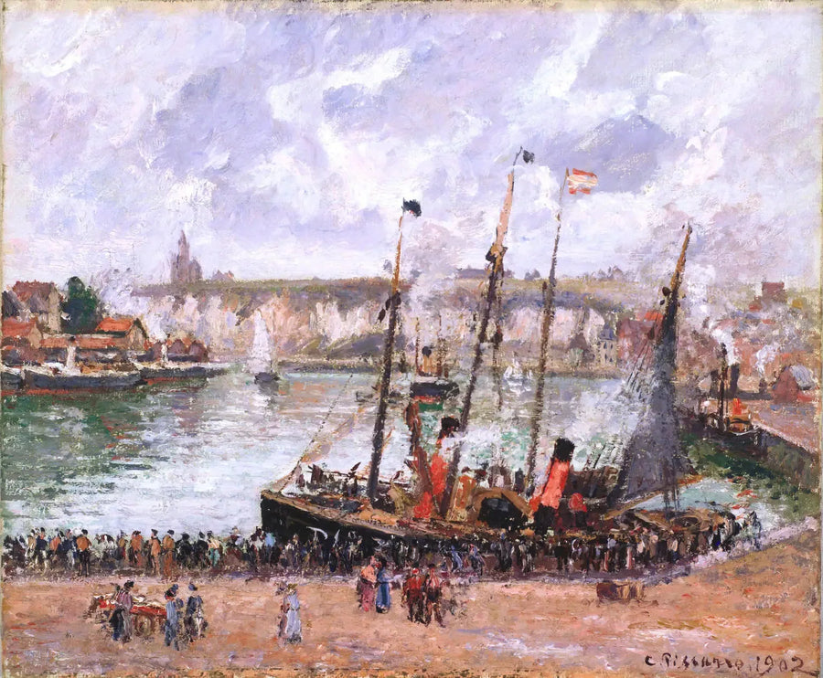 De Haven van Dieppe - Camille Pissarro