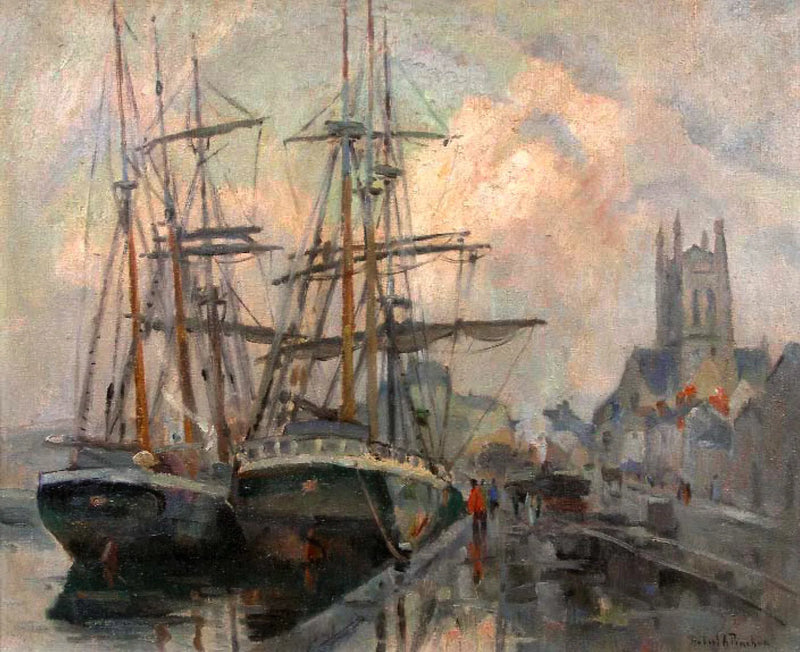 De haven van Fécamp - Robert Antoine Pinchon