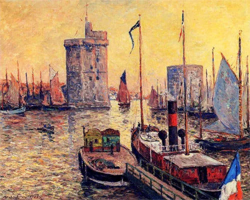 De haven van La Rochelle bij schemering - Maxime Maufra