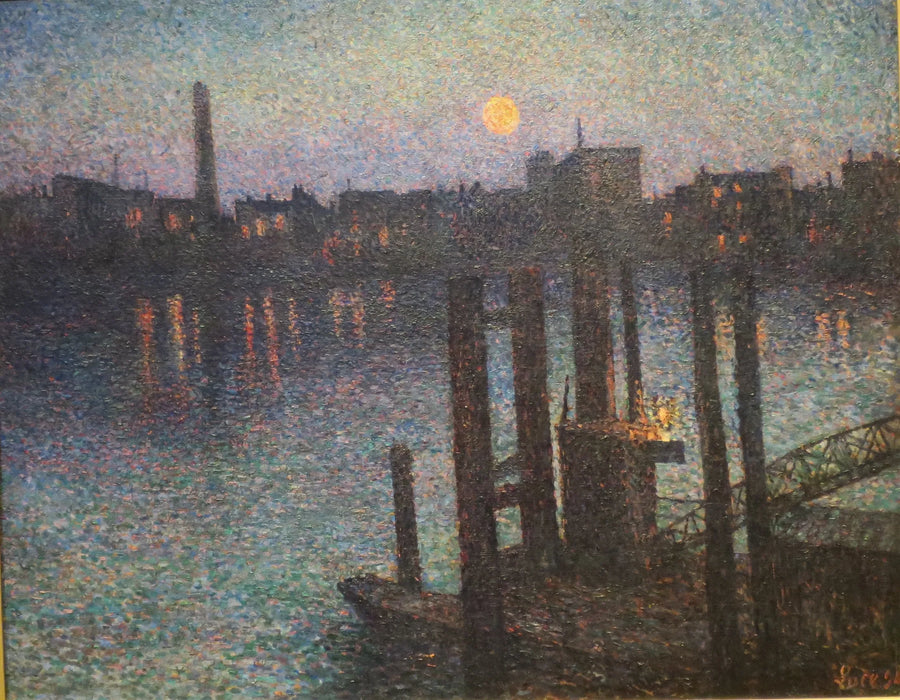 De Londense haven, de nacht - Maximilien Luce