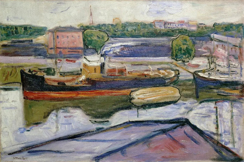 De Haven van Lübeck - Edvard Munch