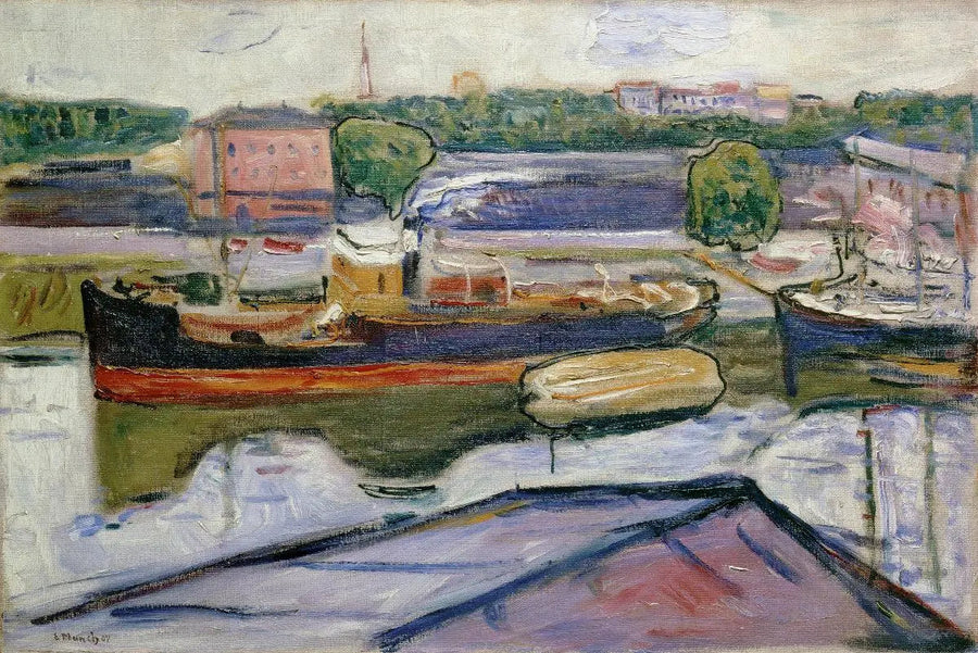 De Haven van Lübeck - Edvard Munch