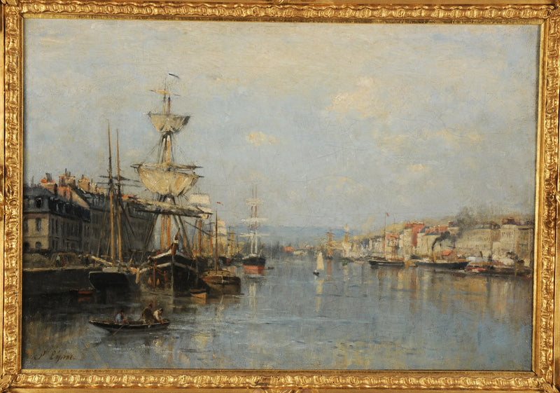 De haven van Rouen - Stanislas Lépine