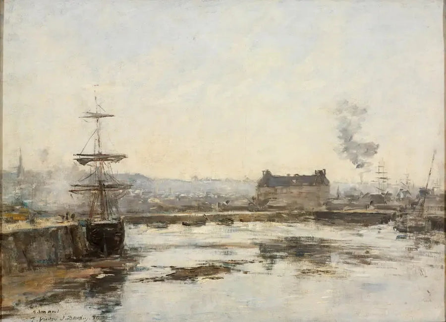 De haven van Trouville - Eugène Boudin