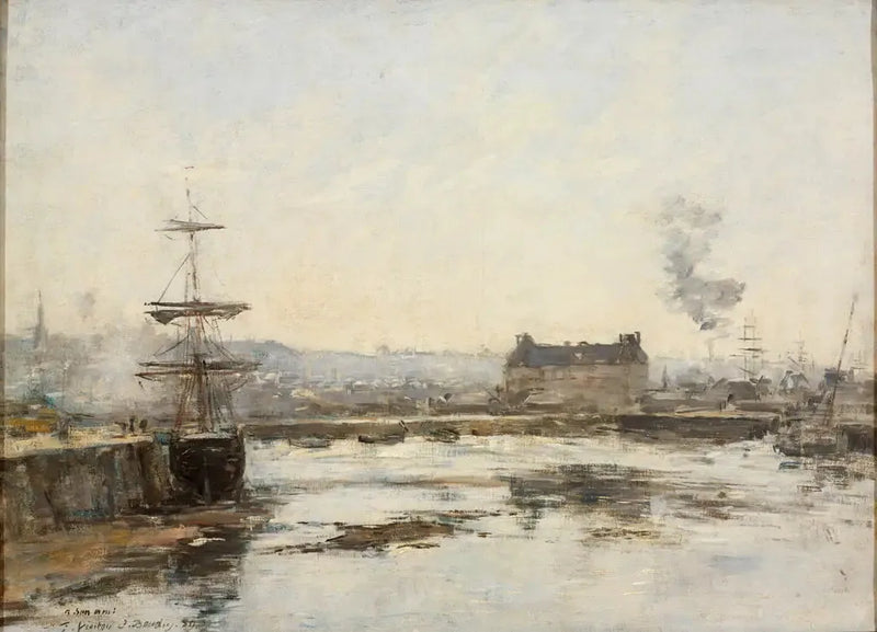 De Haven van Trouville - Eugène Boudin