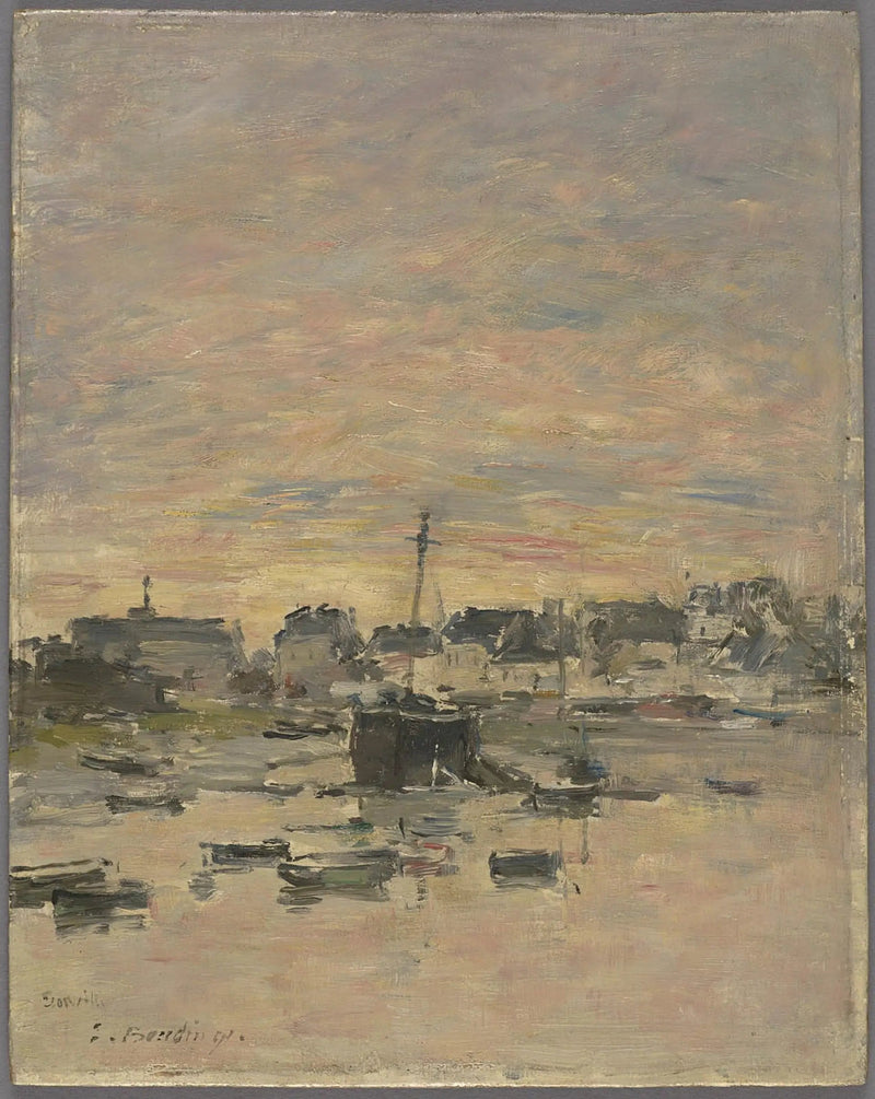 De Haven van Trouville - Eugène Boudin