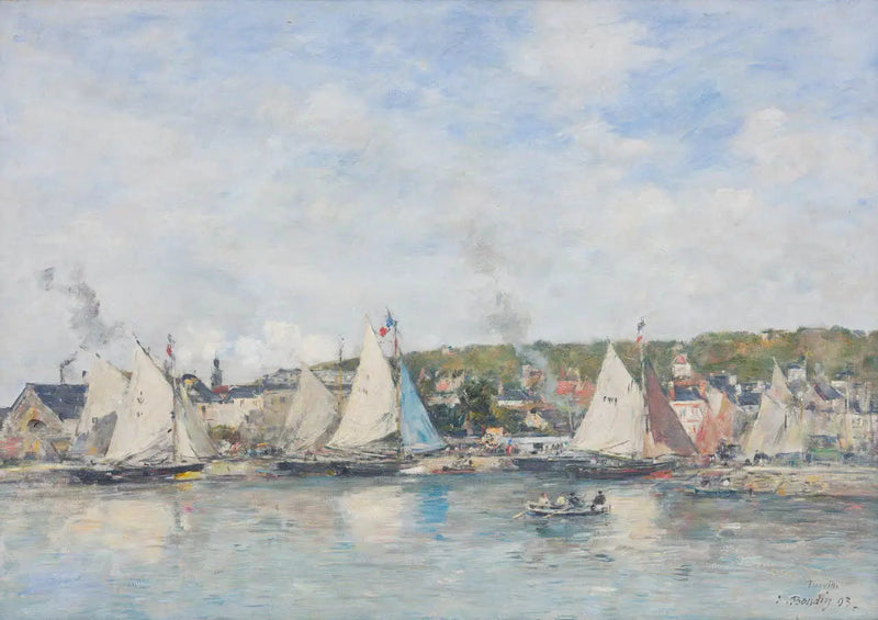 De haven van Trouville - Eugène Boudin