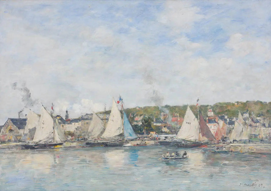 De haven van Trouville - Eugène Boudin