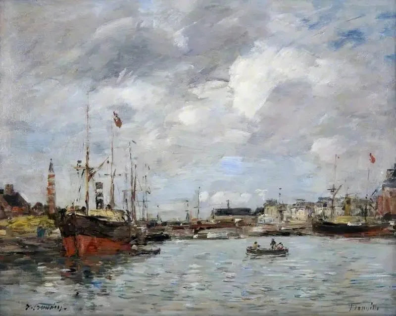 De haven van Trouville - Eugène Boudin