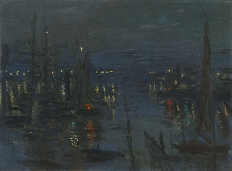 De haven van Le Havre, nachteffect W264 - Claude Monet