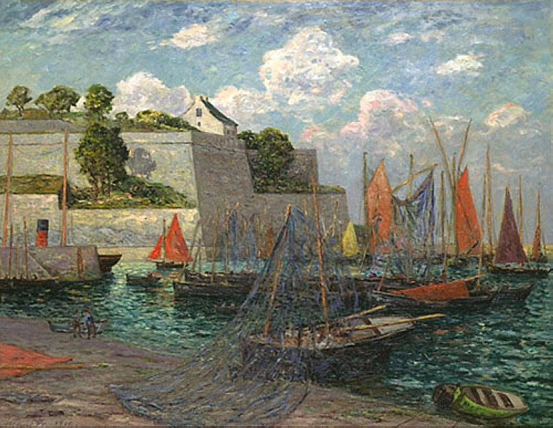 De haven en het kasteel van Belle-Île - Maxime Maufra