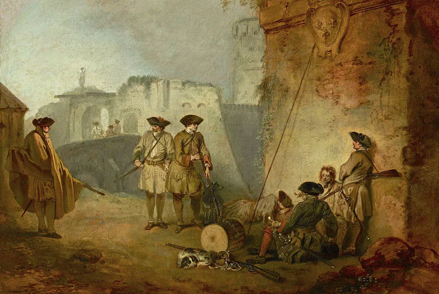 Het portaal van Valenciennes - Antoine Watteau