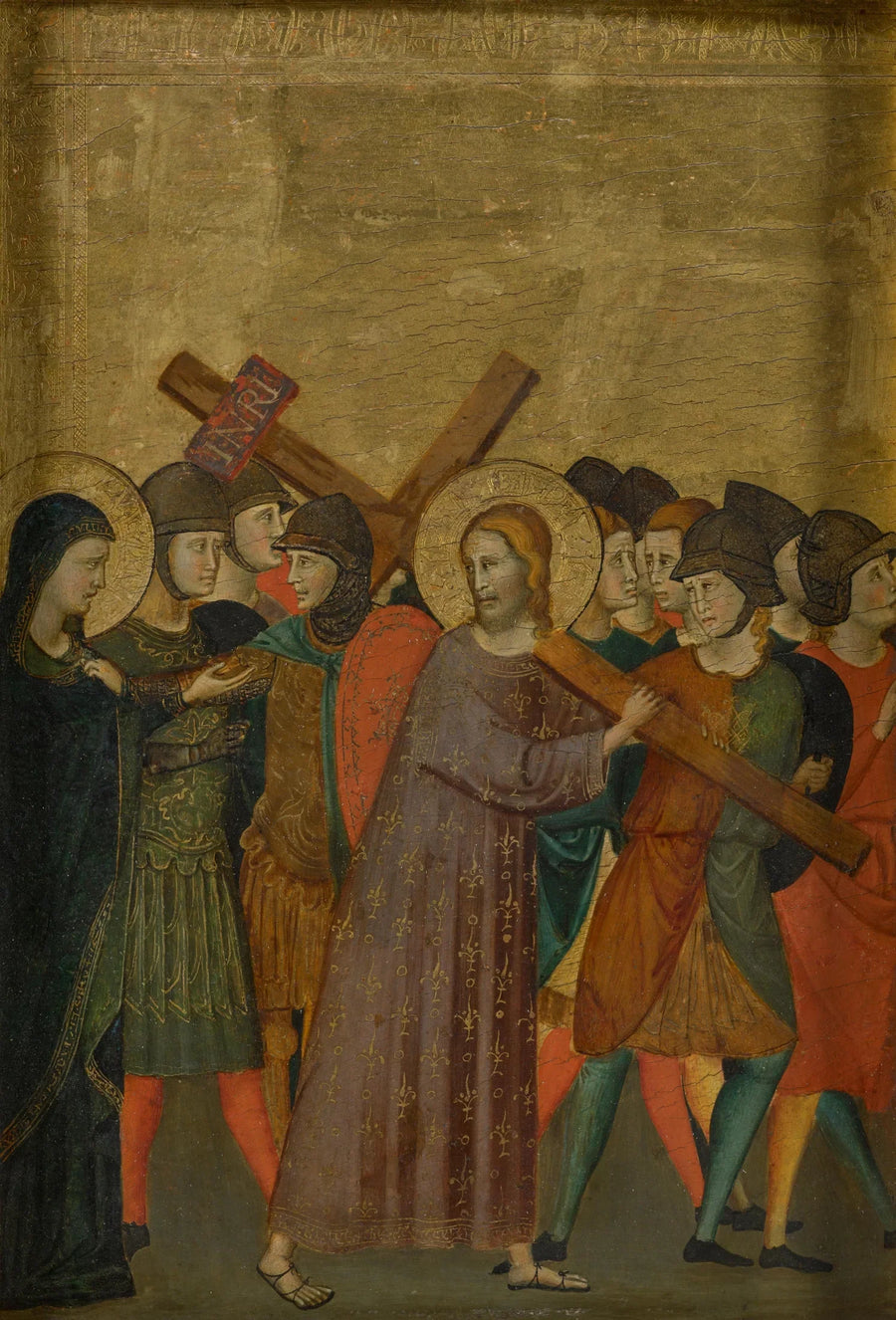 Het dragen van het kruis - Meester van San Martino alla Palma