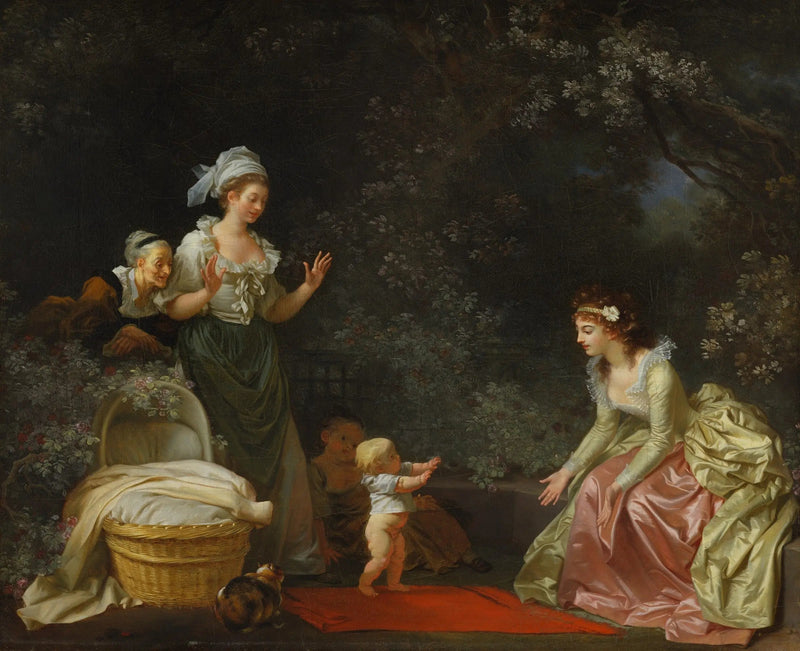 De Eerste Stap van de Kindertijd - Jean-Honoré Fragonard