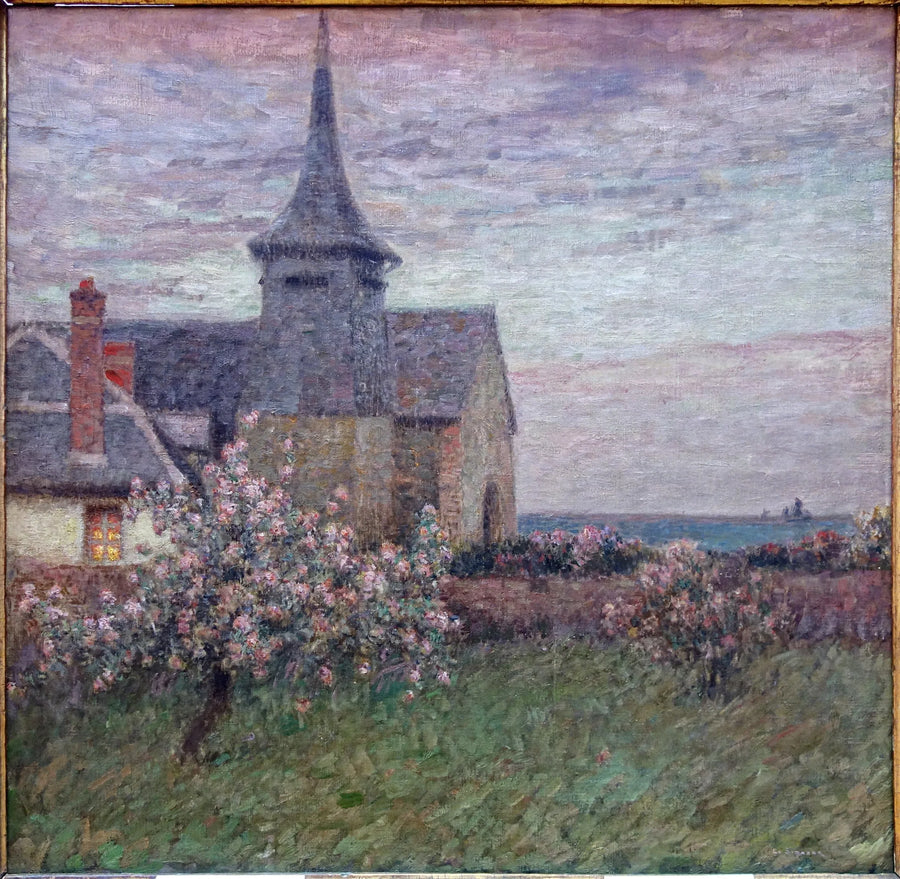 De pastorie en de kerk van Gerberoy - Henri Le Sidaner