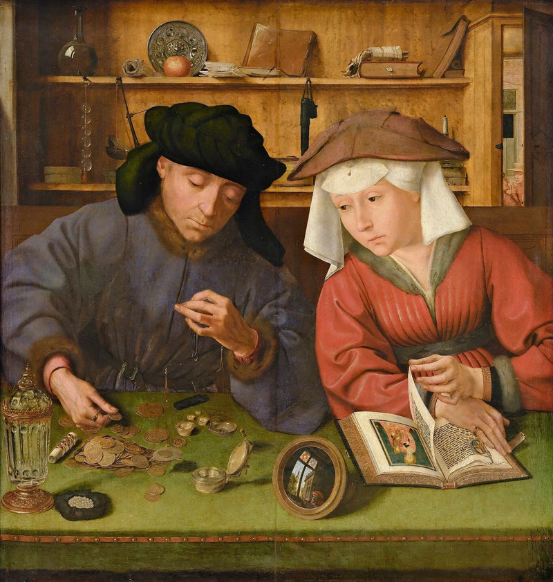 De Geldschieter en zijn vrouw - Quentin Metsys