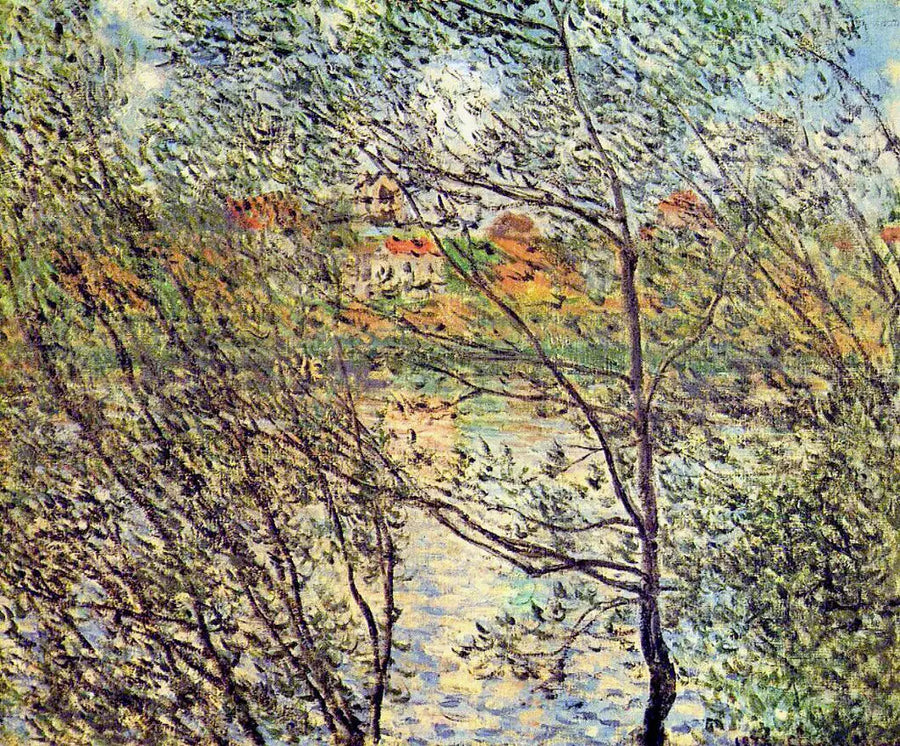 De lente door de takken - Claude Monet