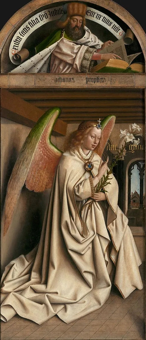 De profeet Zacharias; de engel van de Aankondiging - Hubert van Eyck