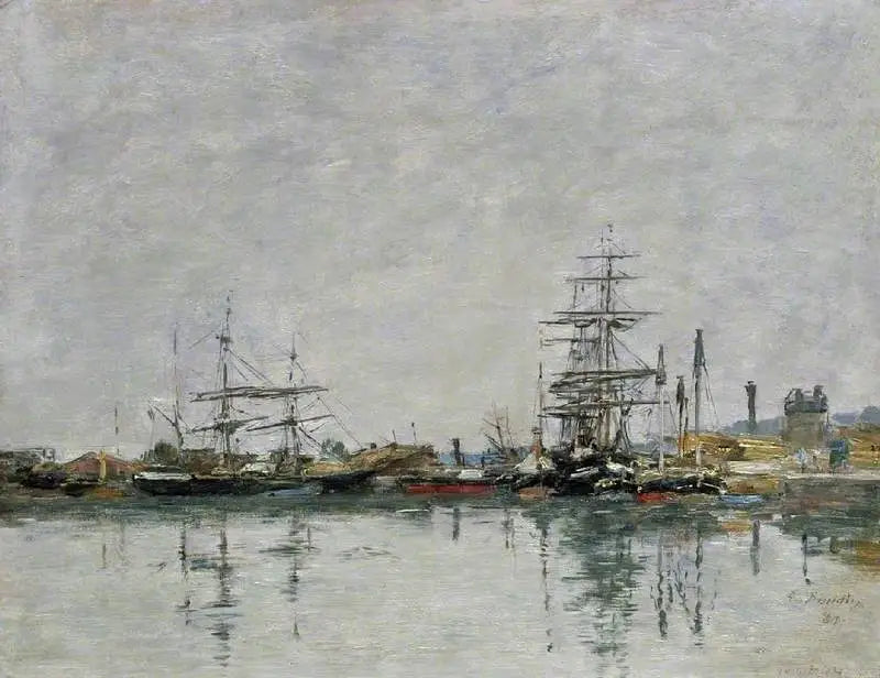 De kade van Le Havre - Eugène Boudin