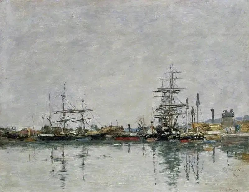 De kade van Le Havre - Eugène Boudin