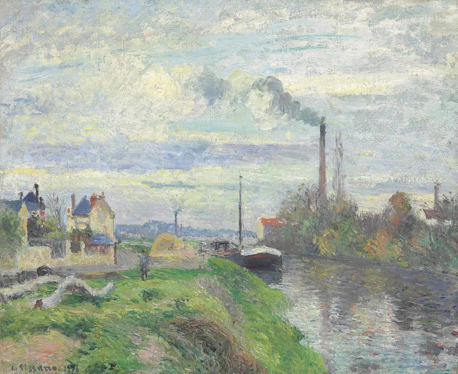 De Quai du Pothuis in Pontoise - Camille Pissarro