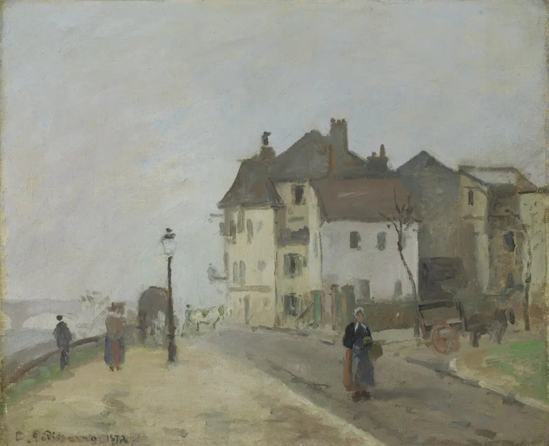 De Quai du Pothuis in Pontoise - Camille Pissarro
