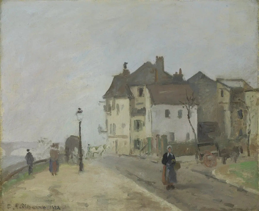 De Quai du Pothuis in Pontoise - Camille Pissarro