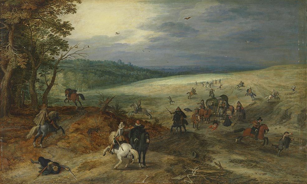 Le raid - Jan Brueghel l'Ancien image 1 reproduction d’œuvre d’art à l’huile