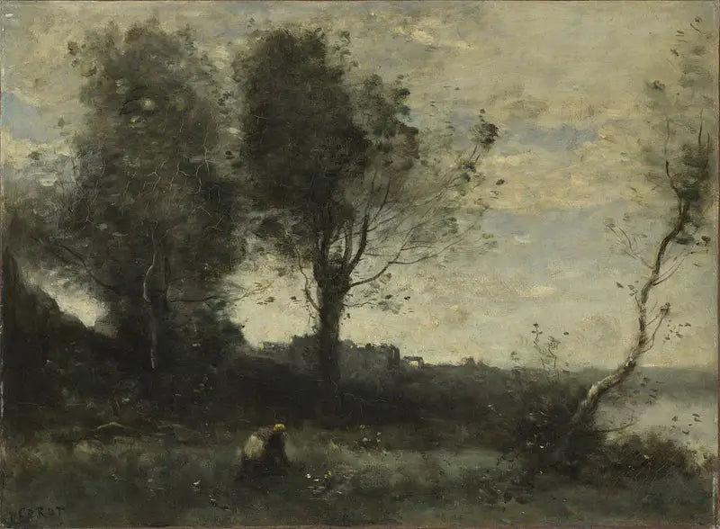 De houtverzamelaar - Jean-Baptiste Camille Corot