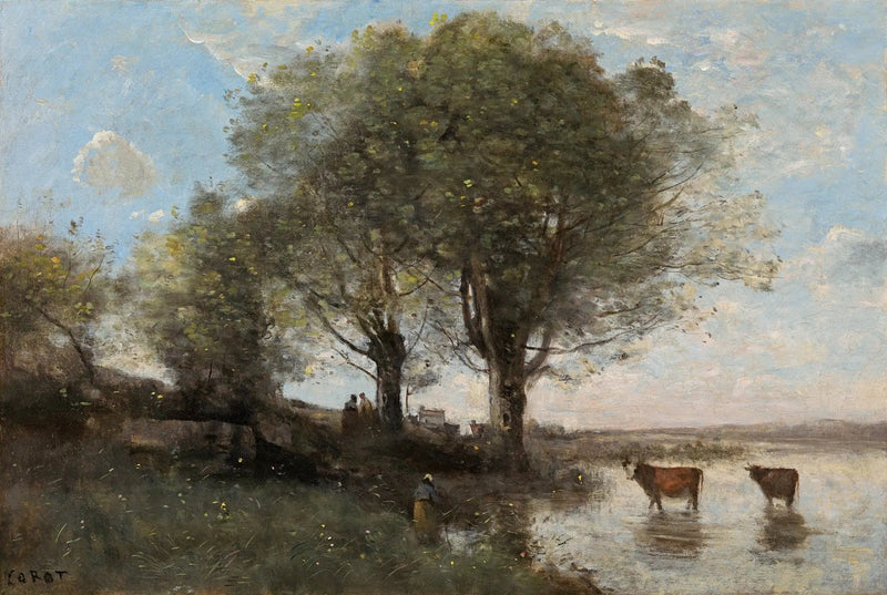 De herinnering aan de koeien - Jean-Baptiste Camille Corot