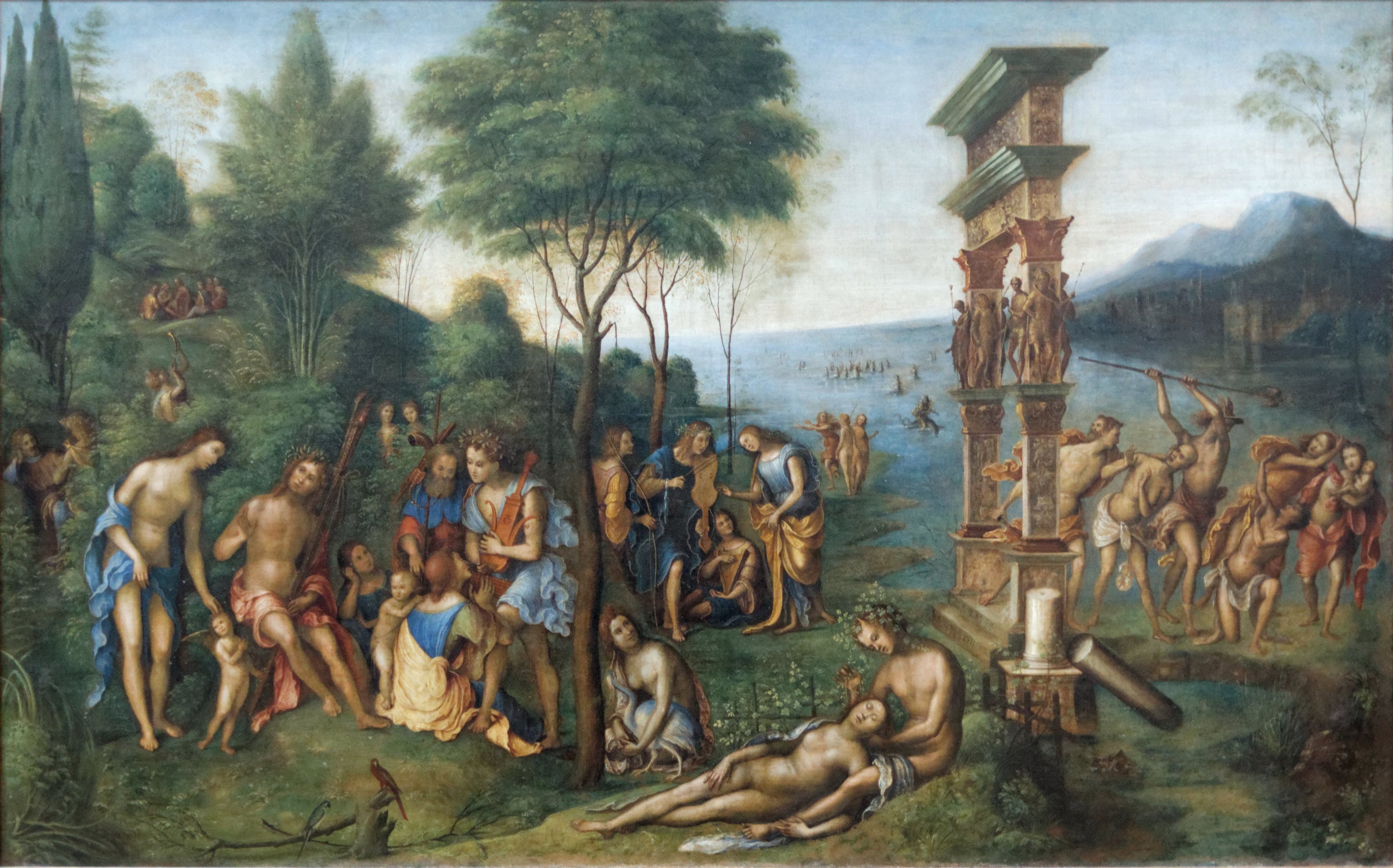 Le Règne de Comus - Andrea Mantegna image 1 copie peinte à la main à l’huile