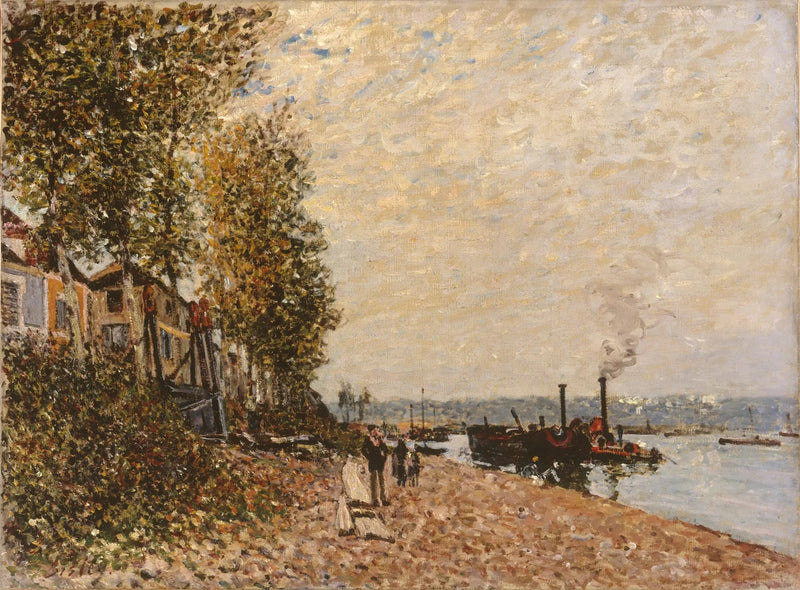 De Sleepboot op de Loing, Saint-Mammès - Alfred Sisley