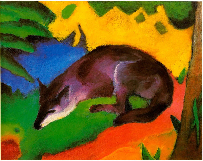 De blauw-zwarte vos - Franz Marc