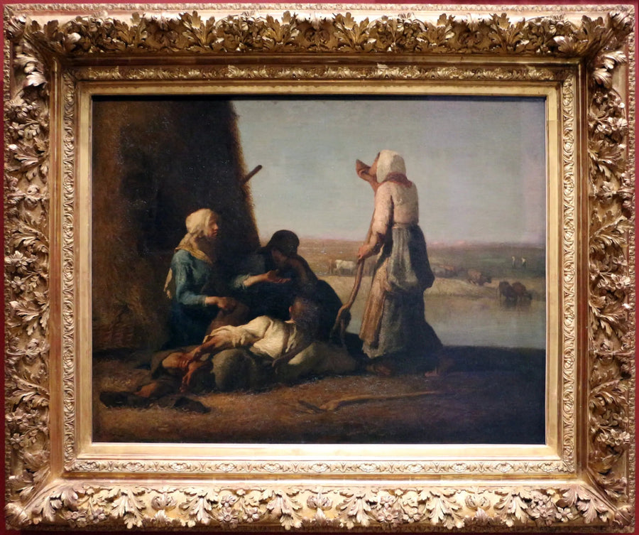 Het Rustplaatsje van de Blaadjesplukkers - Jean-François Millet