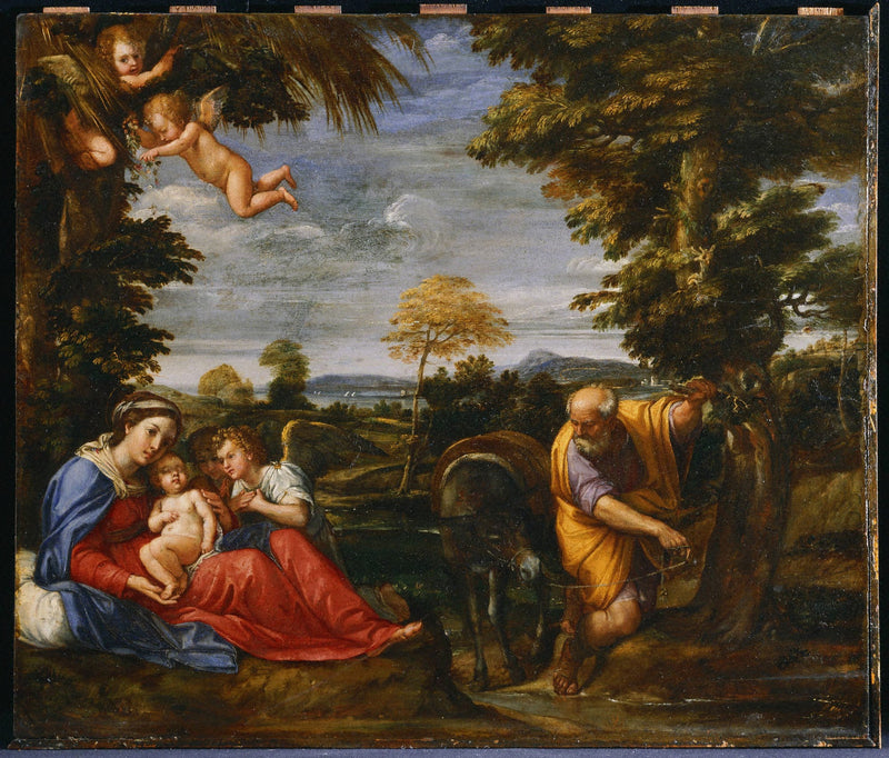 Le Repos pendant la fuite en Égypte - Francesco Albani