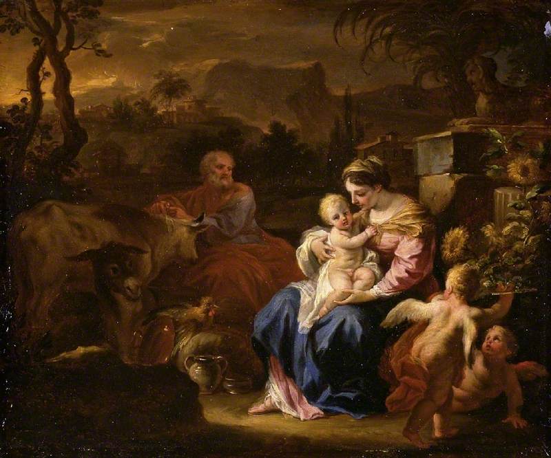 De Rust tijdens de vlucht naar Egypte - Francesco Solimena