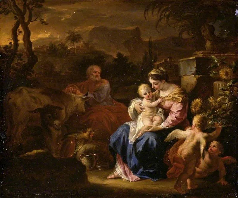 De Rust tijdens de vlucht naar Egypte - Francesco Solimena