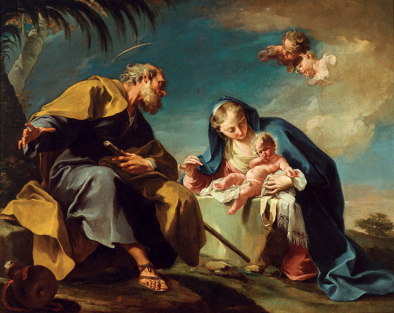 De Rust tijdens de vlucht naar Egypte - Giovanni Battista Pittoni