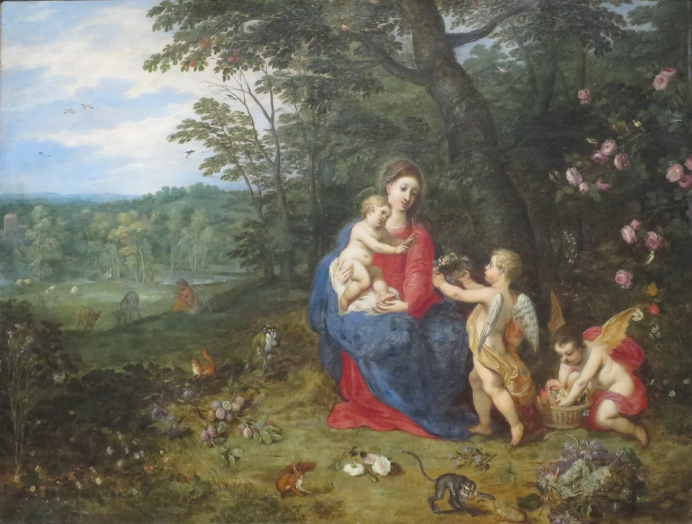 Le Repos pendant la fuite en Égypte - Jan Brueghel l'Ancien image 1 tableau peint à l’huile sur toile
