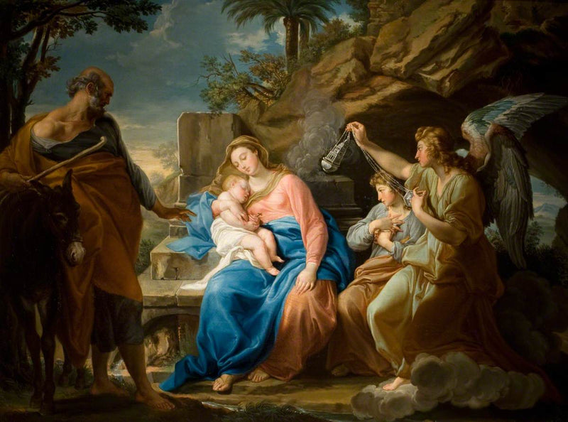 De rust tijdens de vlucht naar Egypte - Pompeo Batoni