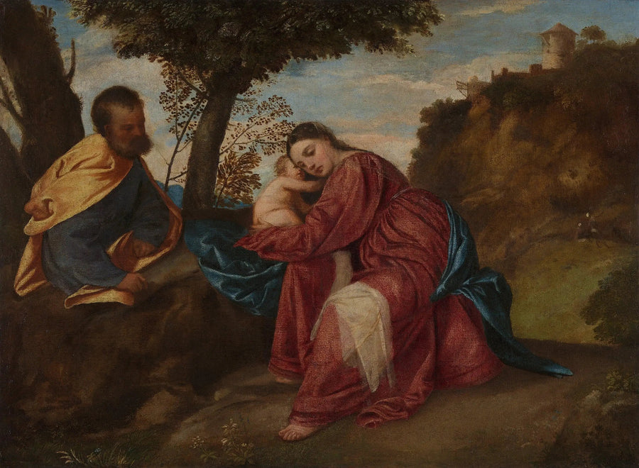 De Rust tijdens de vlucht naar Egypte - Titian
