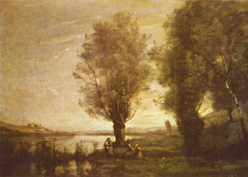 De rust onder de wilgen - Jean-Baptiste Camille Corot