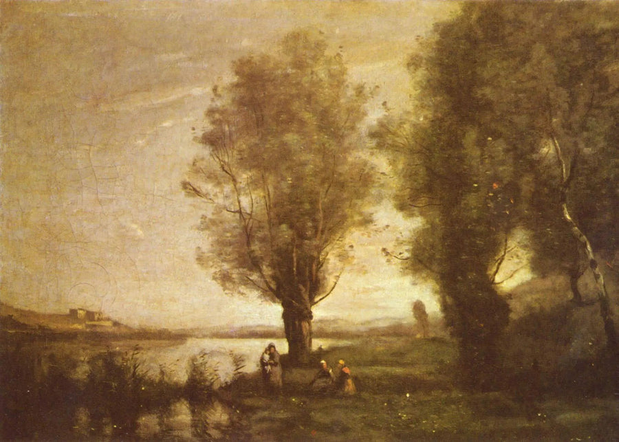 De rust onder de wilgen - Jean-Baptiste Camille Corot