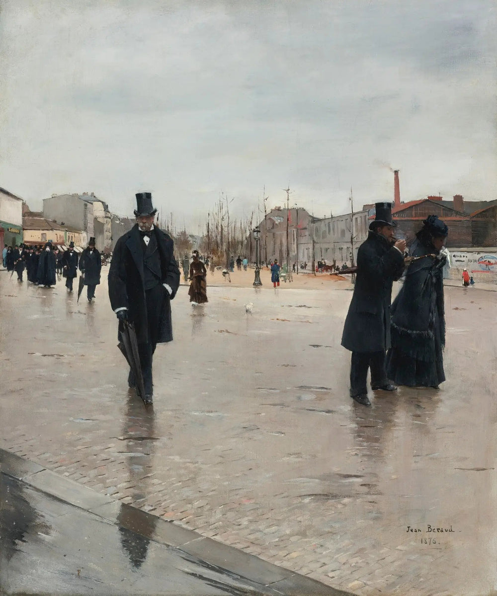 Le Retour de l'enterrement - Jean Béraud image 1 reproduction artisanale de tableau