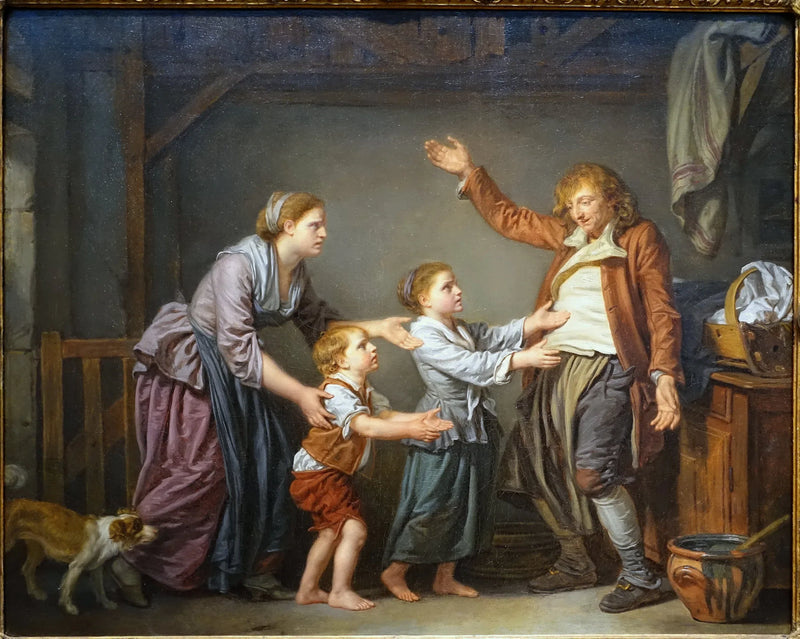 De terugkeer van de dronkaard - Jean-Baptiste Greuze