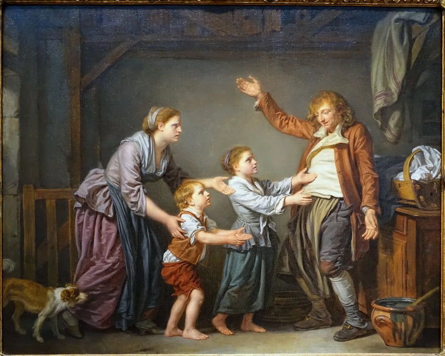 De terugkeer van de dronkaard - Jean-Baptiste Greuze