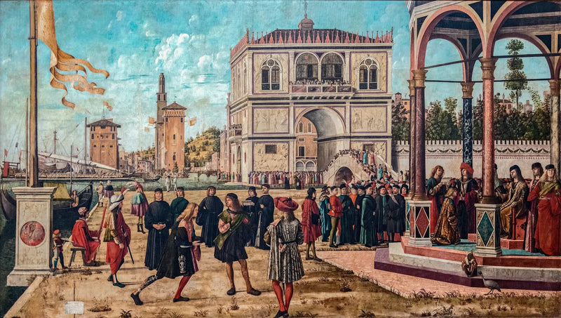 De Terugkeer van de ambassadeurs aan het Engelse hof - Vittore Carpaccio