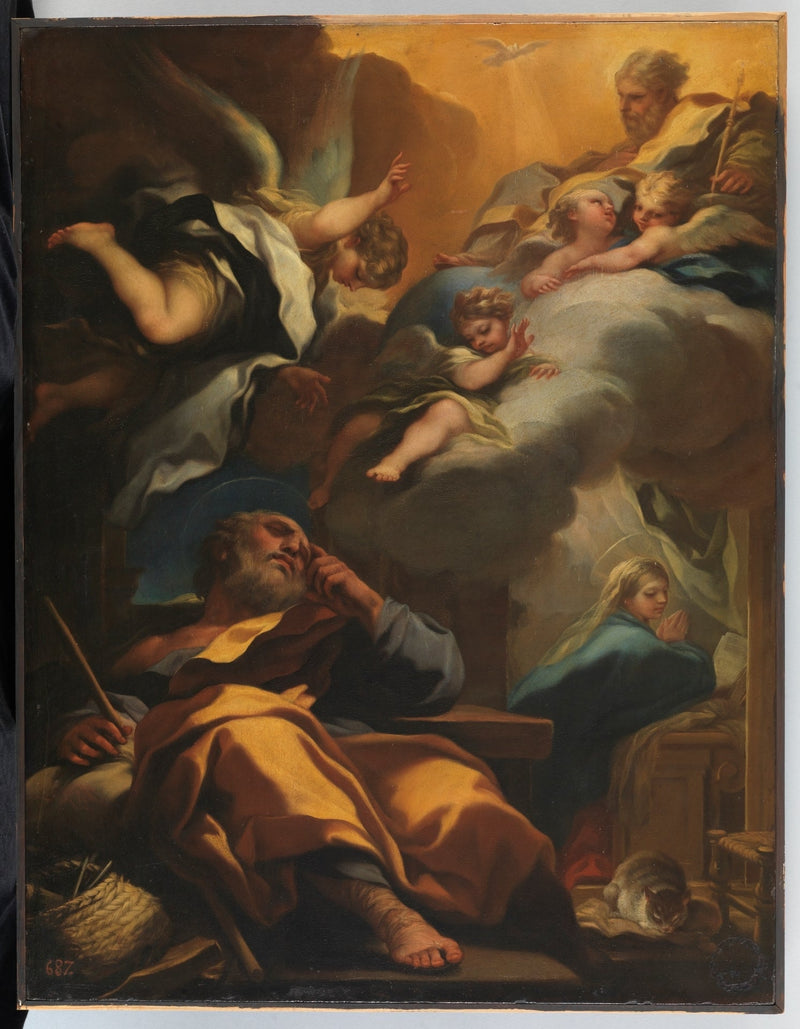 Het droom van Sint-Jozef - Luca Giordano