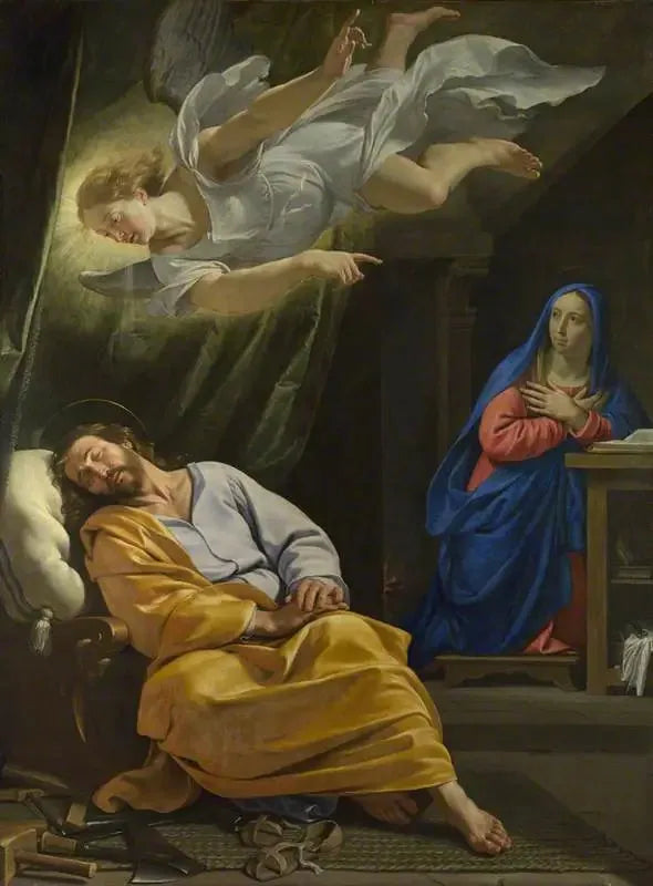 De droom van Sint-Jozef - Philippe de Champaigne