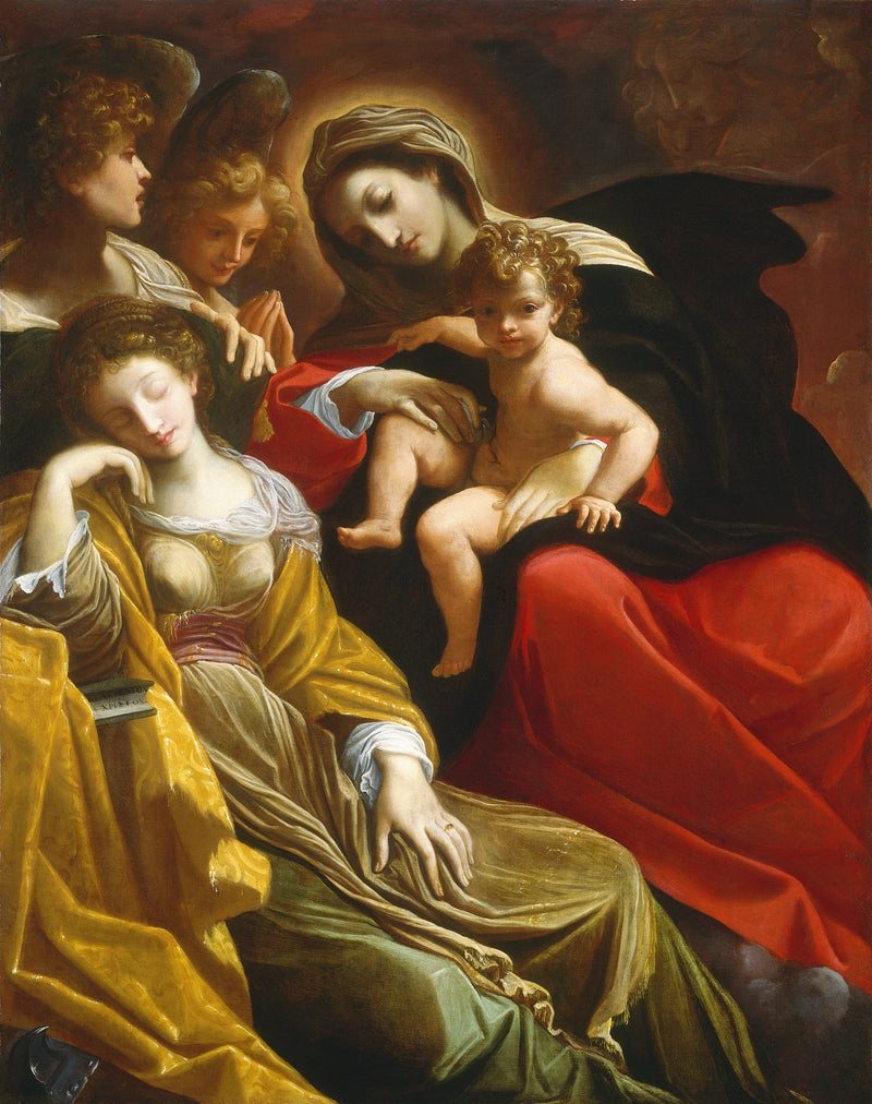 De droom van Sint Catharina van Alexandrië - Ludovico Carracci